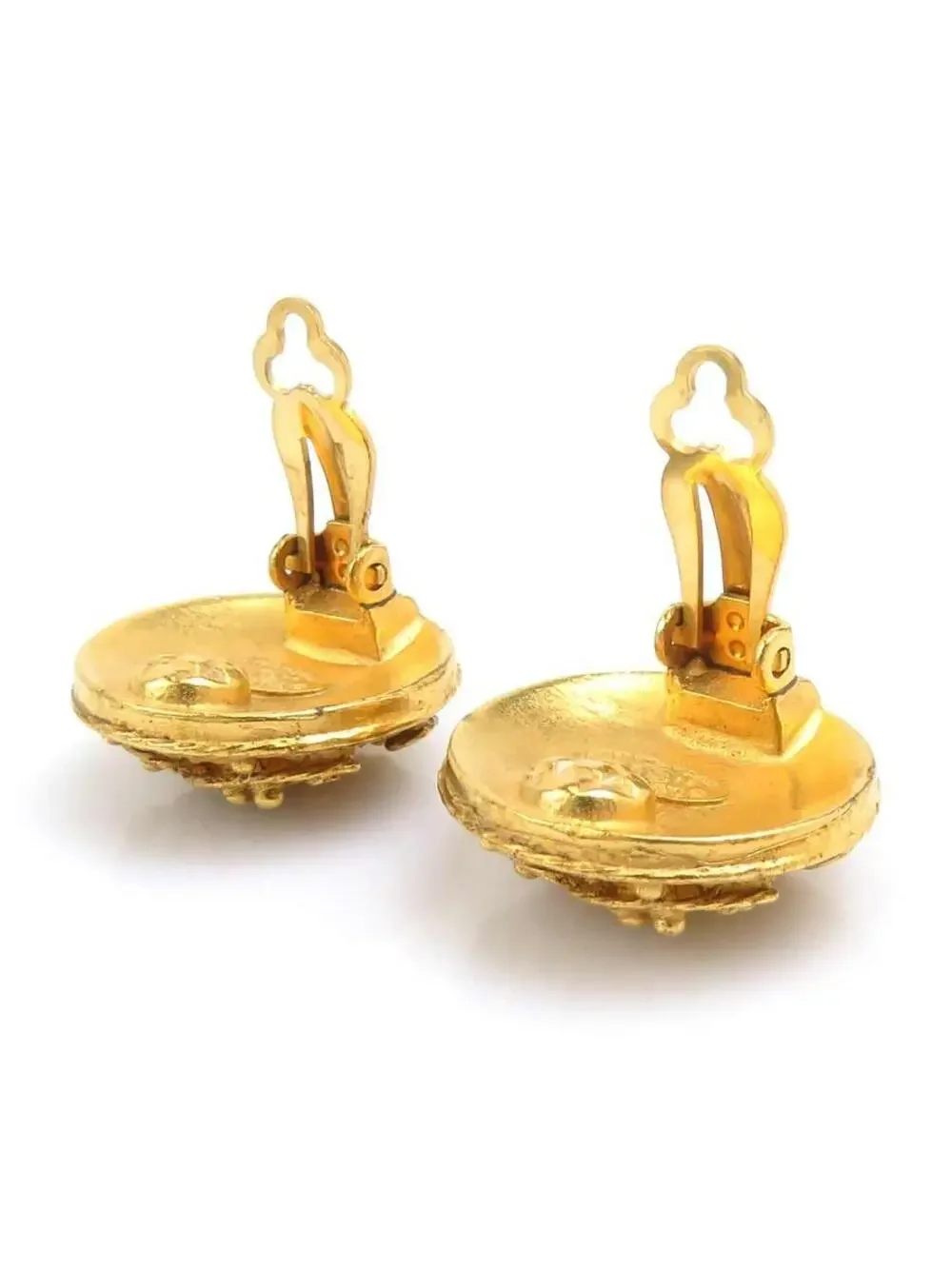 Auth Chanel Vintage Cc Logo Clip On #302853C44B